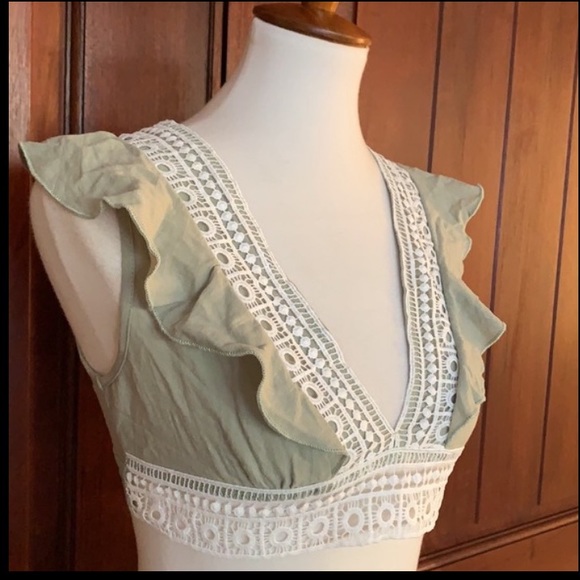 Tops - Lace & Tie Crop Top